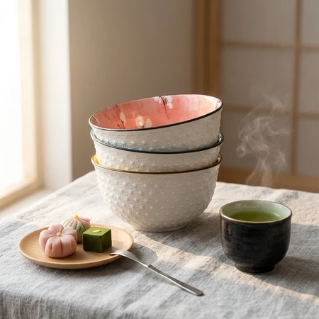Japanese Style Embossed Ceramic Rice Bowl best