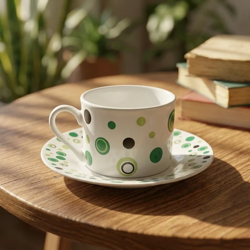 Ceramiczna filiżanka i spodek do kawy