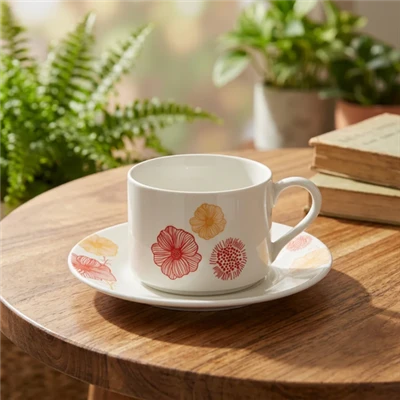 Multi‑Pattern Coffee Tea Ceramic Cup And Saucer Set Multi‑Pattern Coffee Tea Ceramic Cup And Saucer Set