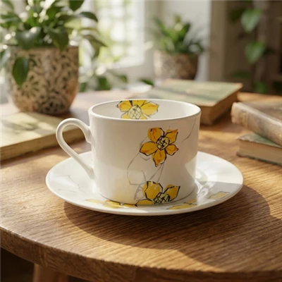 Multi‑Pattern Coffee Tea Ceramic Cup And Saucer Set Multi‑Pattern Coffee Tea Ceramic Cup And Saucer Set