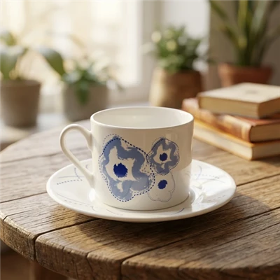 Multi‑Pattern Coffee Tea Ceramic Cup And Saucer Set Multi‑Pattern Coffee Tea Ceramic Cup And Saucer Set